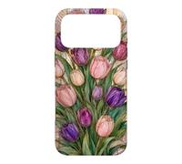 Custodia per iPhone 17 Pro Max Tulipano Floreale Stained Glass Pastel Spring Cute Botanical