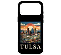 Custodia per iPhone 17 Pro Max Tulsa Oklahoma Retro Vintage Skyline Fiume Art Deco punto di riferimento