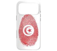 Custodia per iPhone 17 Pro Max Tunisia Flag Fingerprint It is in my DNA Regalo per i tunisini
