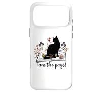 Custodia per iPhone 17 Pro Max Turn the Page Books & Cats Black Cat Women Floral Book Lover
