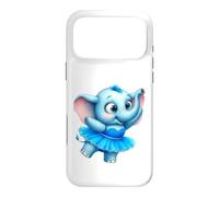 Custodia per iPhone 17 Pro Max Tutu blu ballerina elefante carino bambino