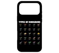 Custodia per iPhone 17 Pro Max Types Of Dinosaurs Cute Cartoon Dino Design