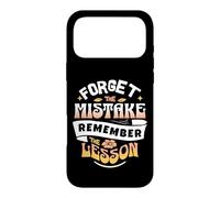 Custodia per iPhone 17 Pro Max Typographic Forget The Mistake Remember The Lesson Retro