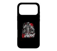 Custodia per iPhone 17 Pro Max Ulfberht Spada vichinga Lupo Rune Norrene Luna Rossa
