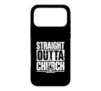 Custodia per iPhone 17 Pro Max Umorismo basato sulla fede divertente della Chiesa Straight Outta