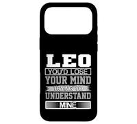 Custodia per iPhone 17 Pro Max Umorismo di compleanno perdere la mente per capire il mio Leo Compleanno