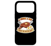 Custodia per iPhone 17 Pro Max Una bistecca al giorno tiene lontano il dottore Dieta carnivora Scherzo
