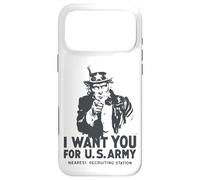 Custodia per iPhone 17 Pro Max Uncle Sam, poster vintage con scritta "I Want You For U.S. Army"