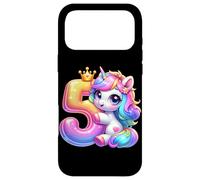 Custodia per iPhone 17 Pro Max Unicorno 5° compleanno design per ragazze amanti degli unicorni