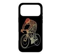 Custodia per iPhone 17 Pro Max Uomo in bicicletta che disegna la pista ciclabile