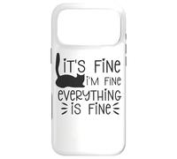 Custodia per iPhone 17 Pro Max Va bene, sto bene, va tutto bene, gatto, sarcasmo