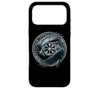 Custodia per iPhone 17 Pro Max Valhalla corvo corvo di Odino rune bussola nordica vichinga