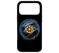 Custodia per iPhone 17 Pro Max Valhalla corvo corvo di Odino rune bussola nordica vichinga