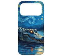 Custodia per iPhone 17 Pro Max Van Gogh's Starry Night Alligator Crocodile Swamp Art