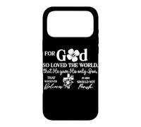 Custodia per iPhone 17 Pro Max Versetto Biblico: Dio Ama il Mondo con Fede