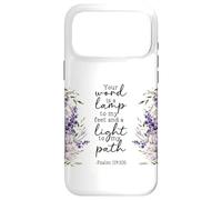 Custodia per iPhone 17 Pro Max Versetto della Bibbia La tua parola è la mia lampada Illumina il mio cammino Salmo 119:105