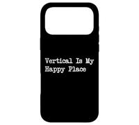 Custodia per iPhone 17 Pro Max Verticale è il mio posto felice citazione divertente arrampicata