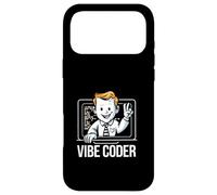 Custodia per iPhone 17 Pro Max Vibe Coder Retro 1950s Programmatore Laptop Coding Estetica