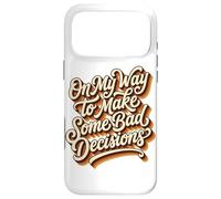 Custodia per iPhone 17 Pro Max Vintage 70s divertente sulla mia strada per prendere decisioni cattive spiaggia