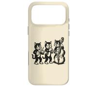 Custodia per iPhone 17 Pro Max Vintage Cats Giocare Musica