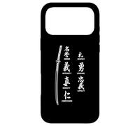 Custodia per iPhone 17 Pro Max Vintage Giapponese Lettera Samurai Katana Spada Guerriero