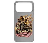 Custodia per iPhone 17 Pro Max Vintage Horror lupi mannari su ruote Biker