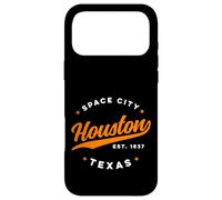 Custodia per iPhone 17 Pro Max Vintage Houston Texas Space City - Testo arancione