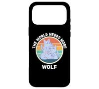 Custodia per iPhone 17 Pro Max Vintage Il mondo ha bisogno di più lupo retrò animali amanti