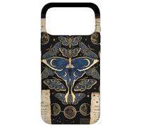 Custodia per iPhone 17 Pro Max Vintage Luna Moth Fase Lunare Celeste Occulto