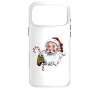 Custodia per iPhone 17 Pro Max Vintage Natale Babbo Natale faccia divertente Babbo Natale