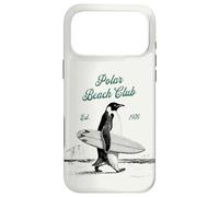 Custodia per iPhone 17 Pro Max Vintage Polar Beach-Club Pinguino Surfer