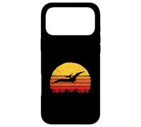 Custodia per iPhone 17 Pro Max Vintage Pterodactyl Dinosaur Retro Sun