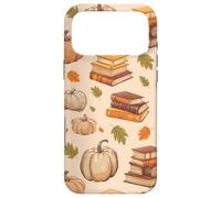 Custodia per iPhone 17 Pro Max Vintage Pumpkin Fall Leaves and Books Bookworm Bookish