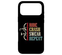 Custodia per iPhone 17 Pro Max Vintage Ride Crash Swear Repeat - Funny Retro Mountain Bike