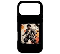 Custodia per iPhone 17 Pro Max Vintage Samurai Africano Afro Americano Bushido Guerriero Katana