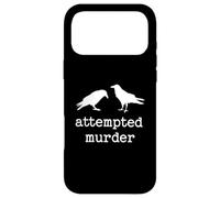 Custodia per iPhone 17 Pro Max Vintage tentato omicidio divertente corvo gioco di parole uccello dall'aspetto fresco Ar