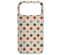 Custodia per iPhone 17 Pro Max Vintage USA Stars Pattern American Patriotic Rosso Bianco Blu