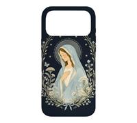 Custodia per iPhone 17 Pro Max Vintage Vergine Maria Floreale Cattolica Fede Preghiera