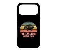 Custodia per iPhone 17 Pro Max Vintage Yellowstone National Park USA Bison Buffalo