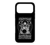 Custodia per iPhone 17 Pro Max Vitruviano Batterista Percussioni Leonardo Da Vinci Batteria Vintage