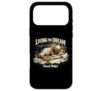 Custodia per iPhone 17 Pro Max "Vivere il sogno (Invia aiuto)", Divertente burnout in