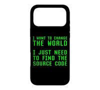 Custodia per iPhone 17 Pro Max Voglio cambiare il mondo bisogno di trovare codice sorgente Coder Joke