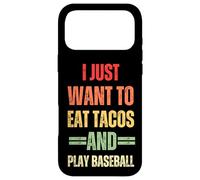 Custodia per iPhone 17 Pro Max Voglio solo mangiare tacos e giocare a baseball Uomini Donne Bambini