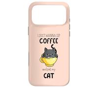 Custodia per iPhone 17 Pro Max Voglio solo sorseggiare un caffè e accarezzare il mio gatto - Divertente amante dei gatti