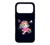 Custodia per iPhone 17 Pro Max Volano da badminton unicorno arcobaleno Kawaii ragazze