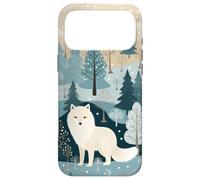 Custodia per iPhone 17 Pro Max Volpe artica incantata | Illustrazione della foresta invernale serena