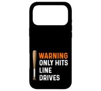 Custodia per iPhone 17 Pro Max Warning Only Hits Line Drives Mazza da baseball Batter Home Run