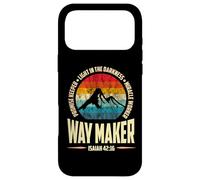 Custodia per iPhone 17 Pro Max Waymaker Promise Keeper Miracle Worker Christian men