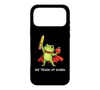 Custodia per iPhone 17 Pro Max We Teach at Dawn Funny Teacher Frog Back to School Men Women