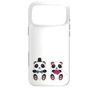 Custodia per iPhone 17 Pro Max Wedding Panda Bear Sposa Sposo Sposato Luna di Miele Corrispond